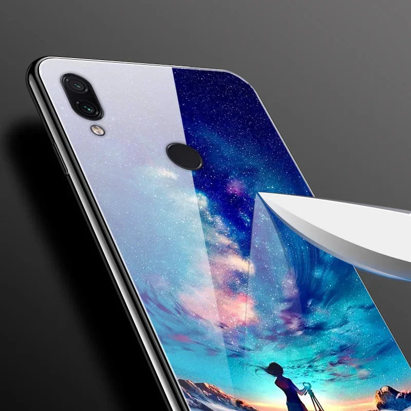 Customized DIY Glass Case For Redmi 15 4G 5G Hard Tempered Back Cases for Xiaomi Redmi15 Personal Designed Phone Cover Funda
