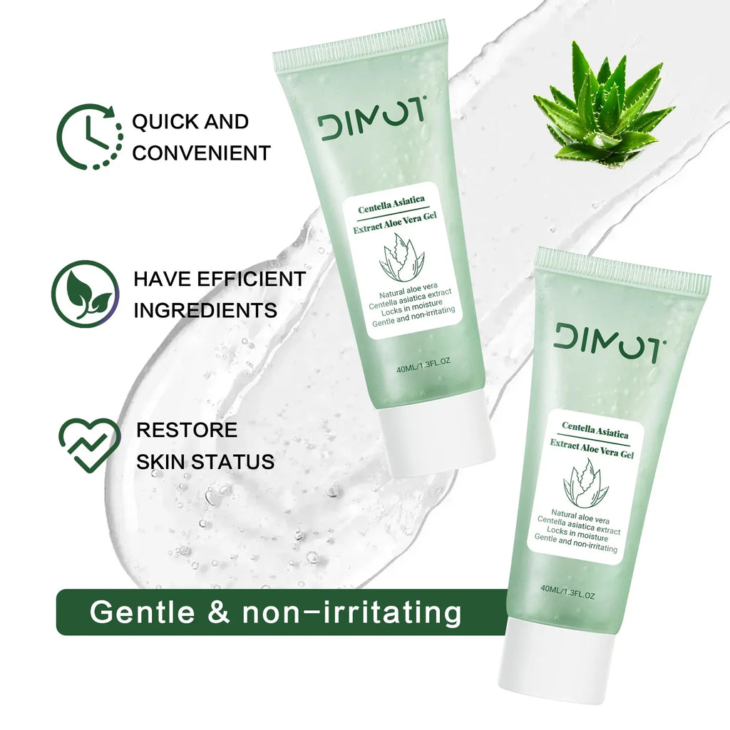 Centella Asiatica & Aloe Vera Gel 40ml Extract Aloe Vera Gel – Hydrate, Soothe