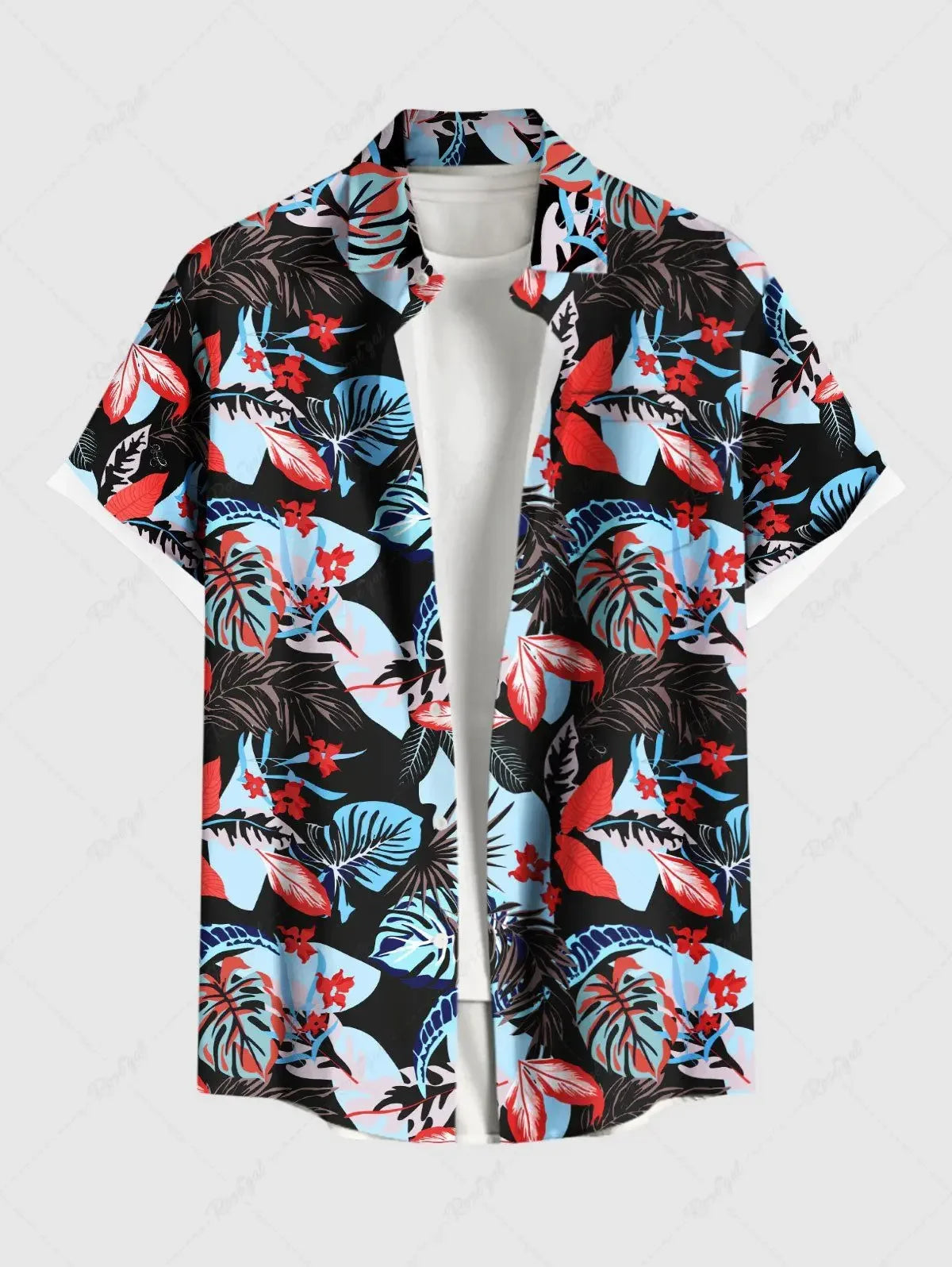 Summer Tiki Men'S Hawaiian Shirt 3D Printed Short Sleeved Button Down Lapel Shirt Oversized Tops Casual Aloha Shirts Man