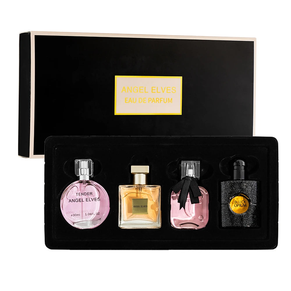 High Quality Perfume Women 120ml Perfumes Feminino Gift Box 4Pcs Set Parfum Femme Lasting Fragrance Floral Fruity Scent Spray