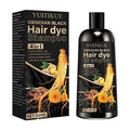 Obsidian black hair dye shampoo 4-in-1, long-lasting color, natural instant effect, black coverage, natural plant ingredients