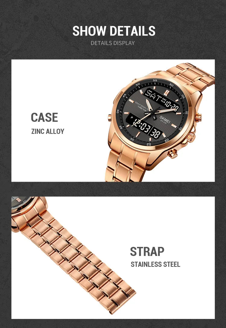 SKMEI 2049 Brand Electronic Watches for Man Fashion Large Dial Wristwatch Luminous Alarm Clock Calendar Casual Men Digital Watch