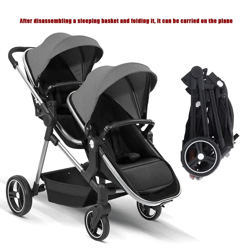 2025 New Foldable, Multifunctional Twin Stroller That Can Be Disassembled Into A Lightweight Baby Bike. Shipping Within The EU