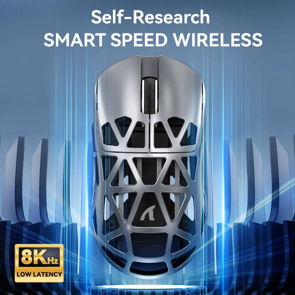 Attack Shark R2/8K Magnesium Gaming Mouse-8000Hz Polling, 48g Ultra Light, Tri-Mode Wireless, PAW3950Max Sensor with R2 Mini