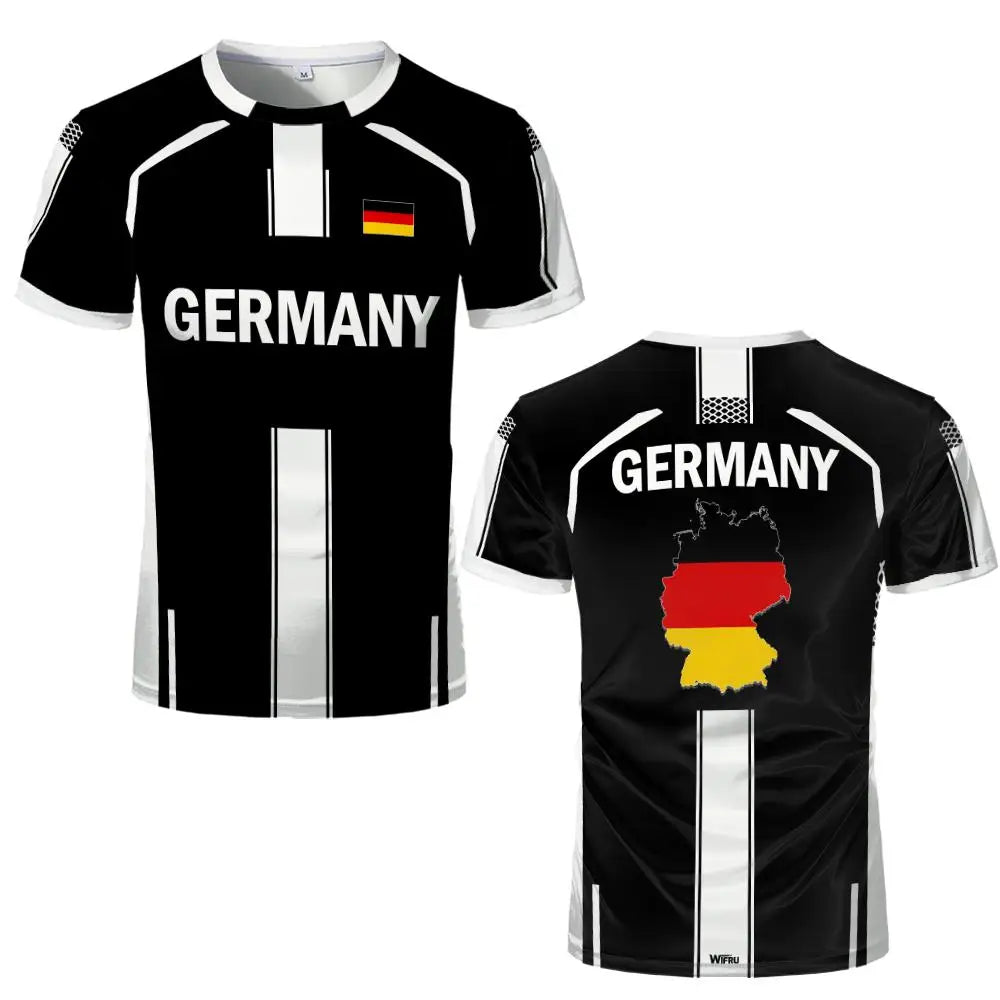 Germany National Flag Map T-Shirt Men Women 3D Print Breathable Outdoor Sports Football Jersey Tee Casual Streetwear O-neck Tops