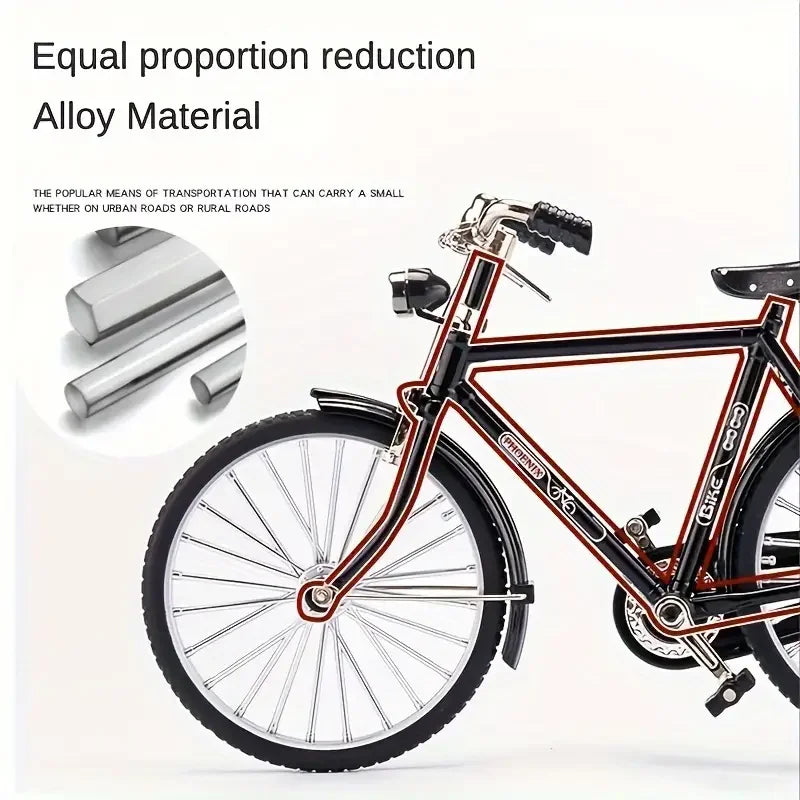 Simulation retro 28 metal die-cast bicycle model creative DIY home decoration 1:10 decoration adult fun toy decoration crafts