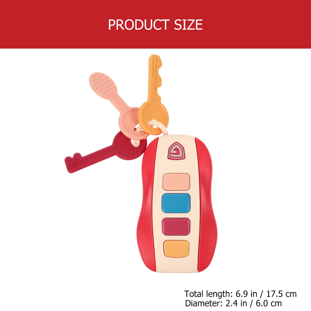 1Pc Remote Control Car Toy Simulation Car Key Musical Instrument Early Education Plaything Infant Vocal Toy Colorful Sound