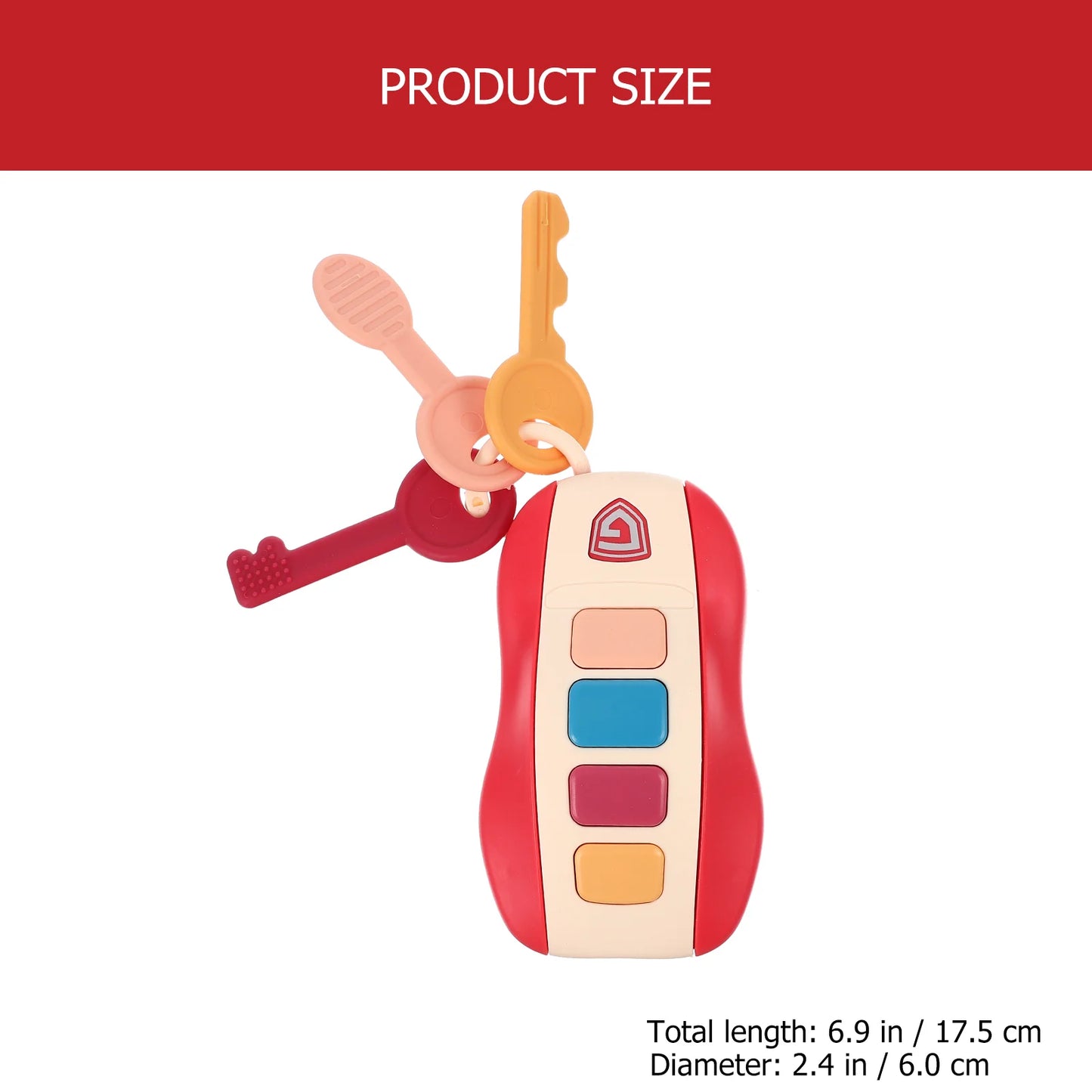 1Pc Remote Control Car Toy Simulation Car Key Musical Instrument Early Education Plaything Infant Vocal Toy Colorful Sound