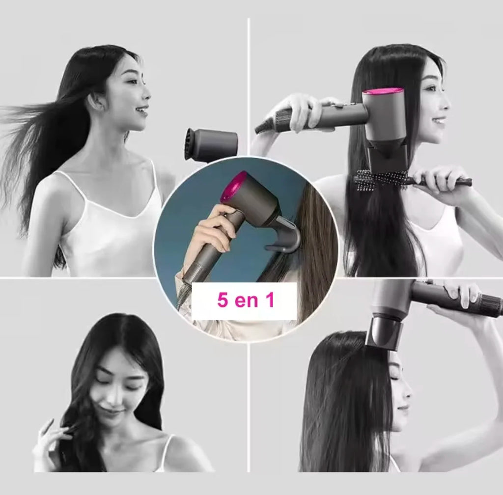 High-speed bladeless hair dryer Negative ion hair care High power, silent and quick drying, portable, suitable for home travel
