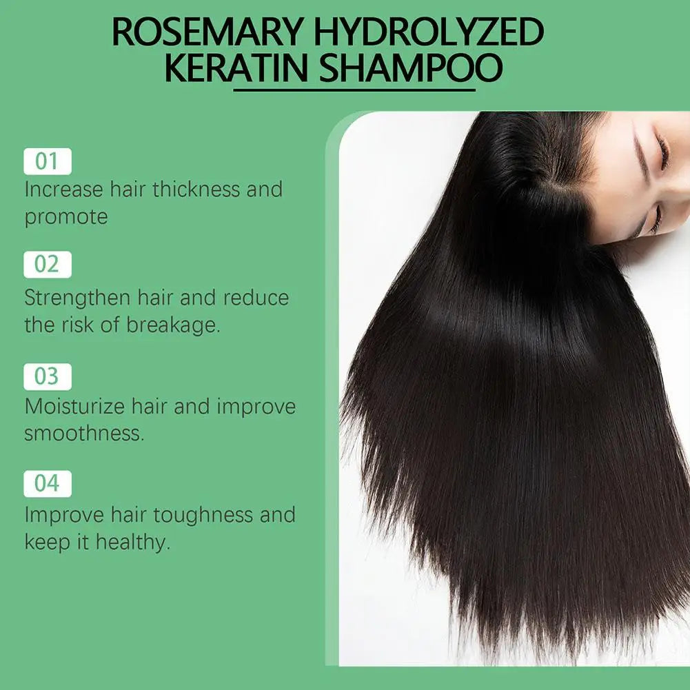 Rosemary Shampoo Hydrolyzed Keratin Hair Growth Shampoo For Women And Men Natural Thickening & Strengthening Shampoo