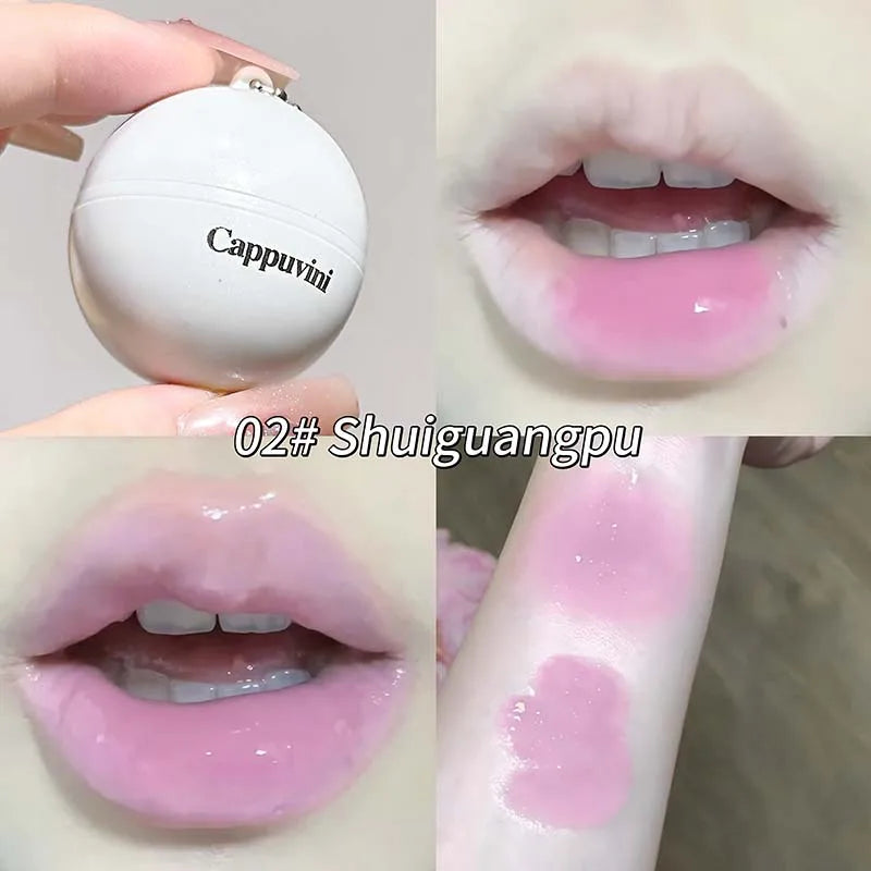 Crystal Mirror-like Lip Glaze Jelly Hydrating and Moisturizing Lipstick Balm Grape Rose Watery Lip Gloss Makeup Plump Lip Beauty