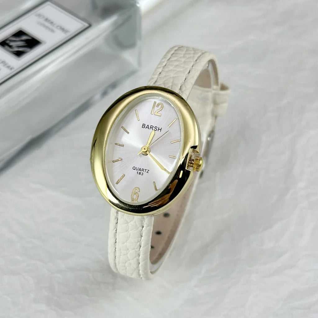 Fashion Quartz Watch for Women Simple Leather Strap Pigeon Egg Dial Ladies Watches Luxury Gift Girl Wristwatches Dropshipping