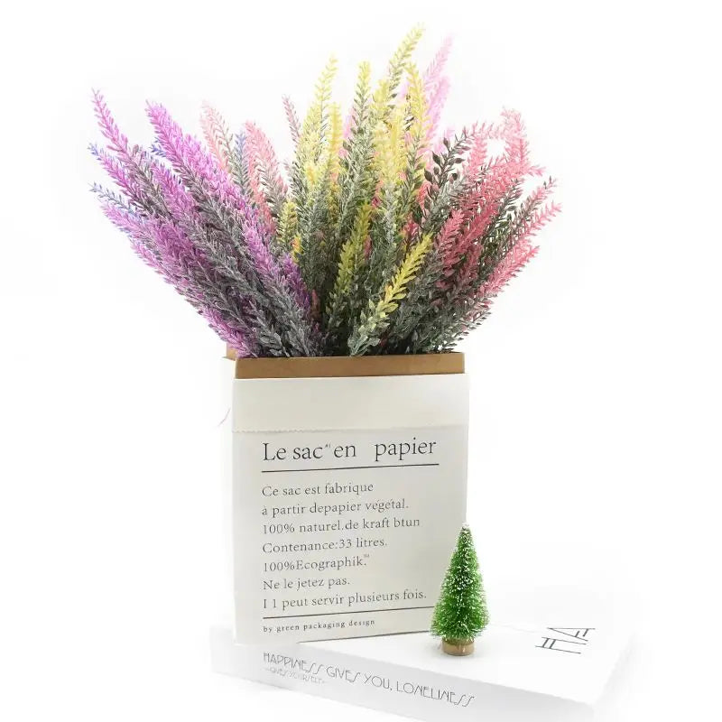 5/10pcs Artificial Plastic Flowers Lavender Multicolor Vases Home Table Decor Wedding Bridal Bouquet Household Product Wholesale