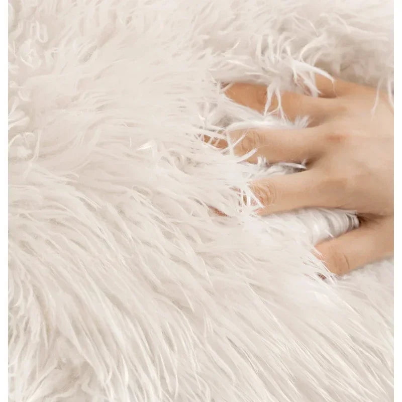 Winter Thicken Long Plush Sofa Cover Lamb Wool Sofa Cushion Non-slip Light Luxury Mat Чехол На Диван Без Боков Housse De Canapé