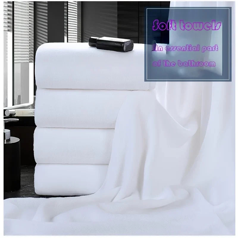 4pcs/set Extra large soft bath towel! Highly absorbent, fast drying 400GSM high-density polyester blend