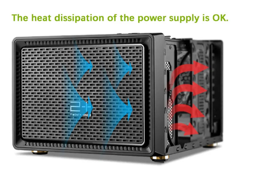 Golden Field Foresee N1 Desktop Computer Case MINI-ITX Mini Chassis Support 18*22CM Motherboard 4 Drive
