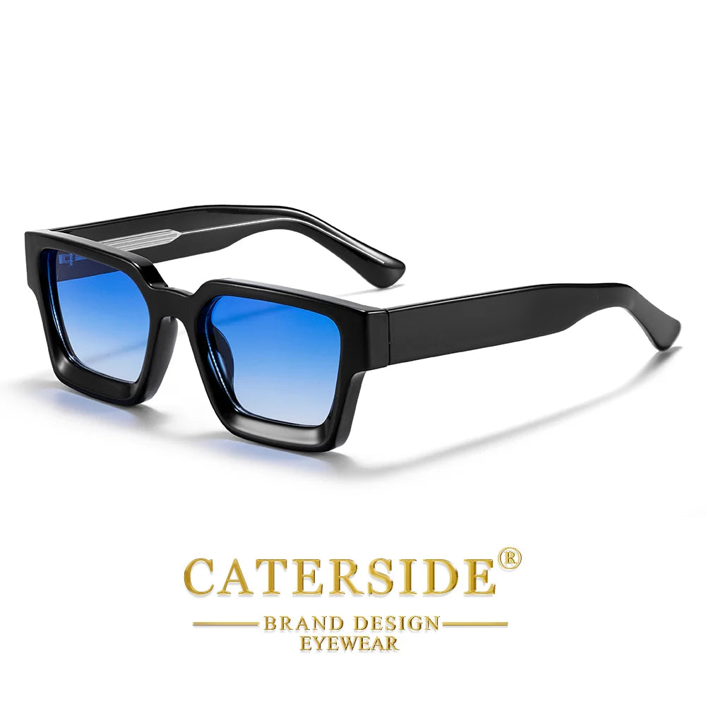 CATERSIDE New Men's Thick Frame Sunglasses Square Frame Gradient Suneyewear Women's Luxury Gift Outdoor Travel Eyewear UV400