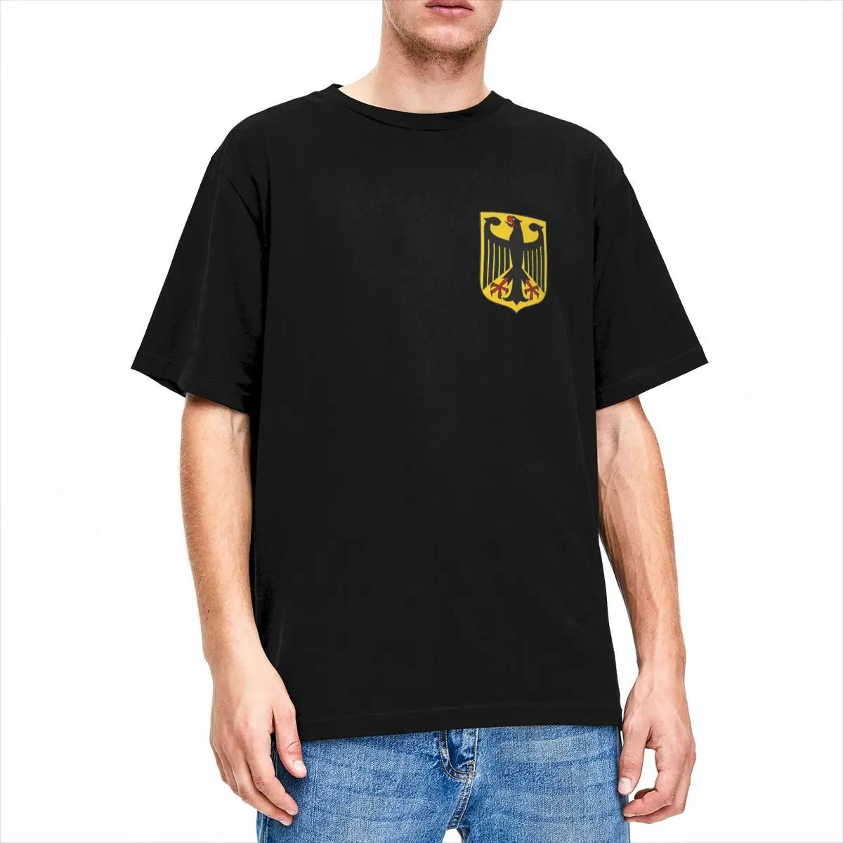 Germany Flag T-Shirt Male Y2K Casual Cotton T-Shirts Summer O Neck Hip Hop Tee Shirt Casual Plus Size Tops