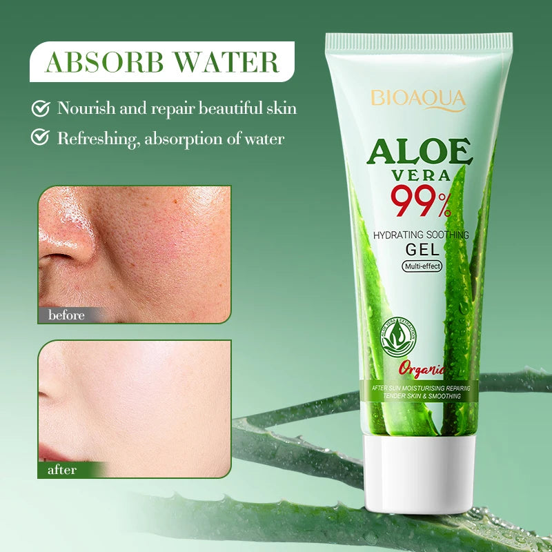 Soothing Aloe Vera Gel For Face & Body Hydrating Moisturizing Repairing Sunburn Relief Acne Care For Sensitive Skin