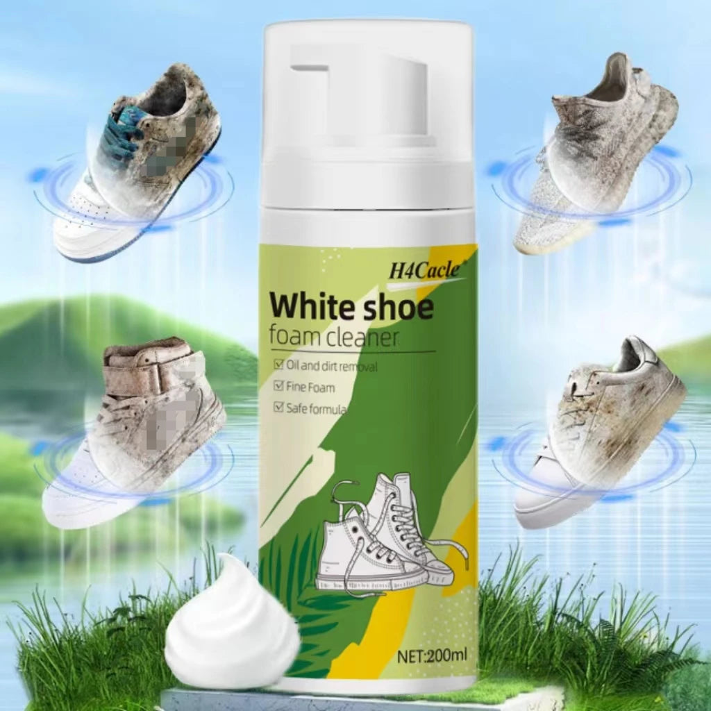 White Shoe Cleaner, Dry Cleaning Foam Decontamination for White Shoes, Boots, Canvas Leather Sneakers Cleaning Shoe Fresheners