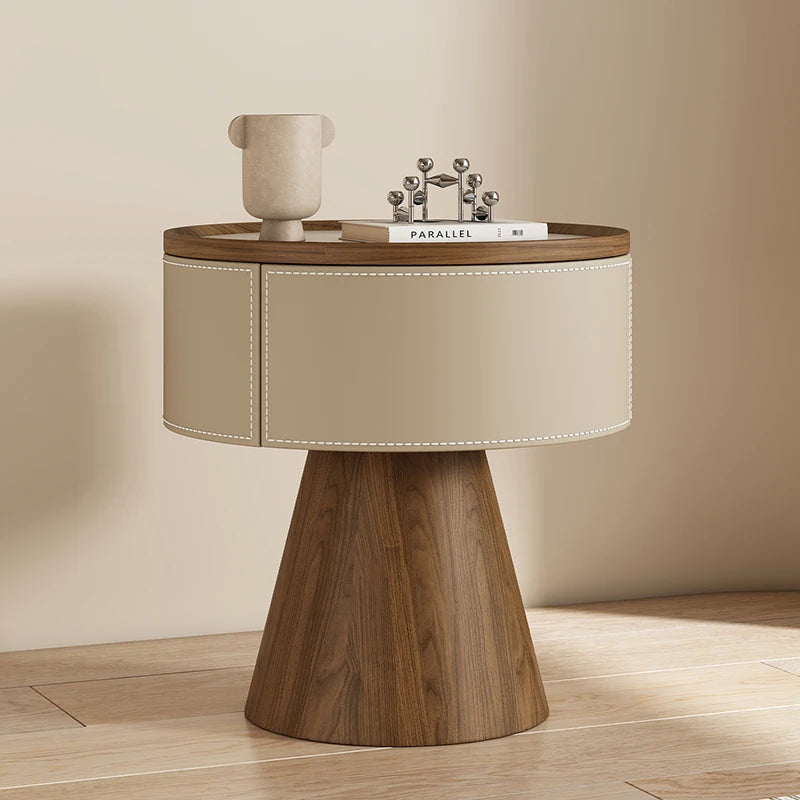 Round Design Bedside Tables With Drawers Premium Aesthetic Bedside Table Modern Luxury Mesitas De Noche Bedroom Furniture