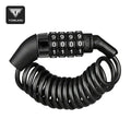 TOSUOD 4 Digit Password Bike Lock, Steel Cable Security Chain with Password Code Anti-Theft Bicycle Accessories