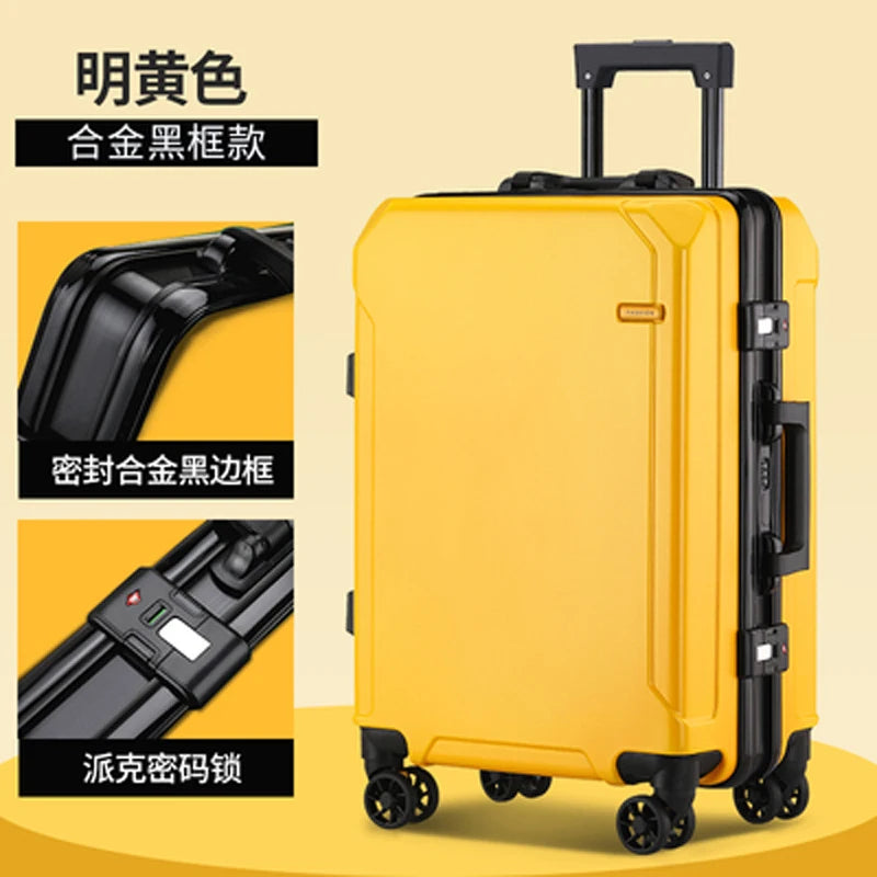 New fashion trend 26 28 inch suitcase aluminum frame trolley case for men&women 20 inch cabin suitcase 24 inch Travel Luggage