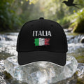 Italian Flag Pattern Sandwich Cap, Unisex Easy Lightweight Adjustable Outdoor Sun Hat, Ideal Gift for Travel, Parties, Birthdays