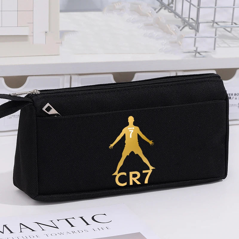 CR7 Pencil Cases Cartoon Football Star Ronaldos Large Pen Bags Fashion Boys Girls Pencil Bag School Stationery Supplies Gift New