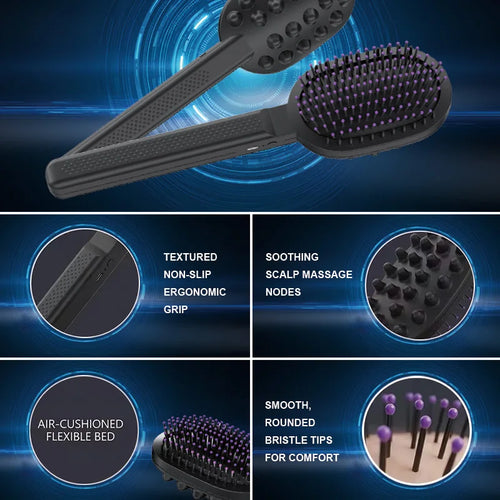 Multifunctional Air Cushion Scalp Massage Comb with 12 Cyclic Massage Modes, Portable Hair Volumizing and Hair Care Massager