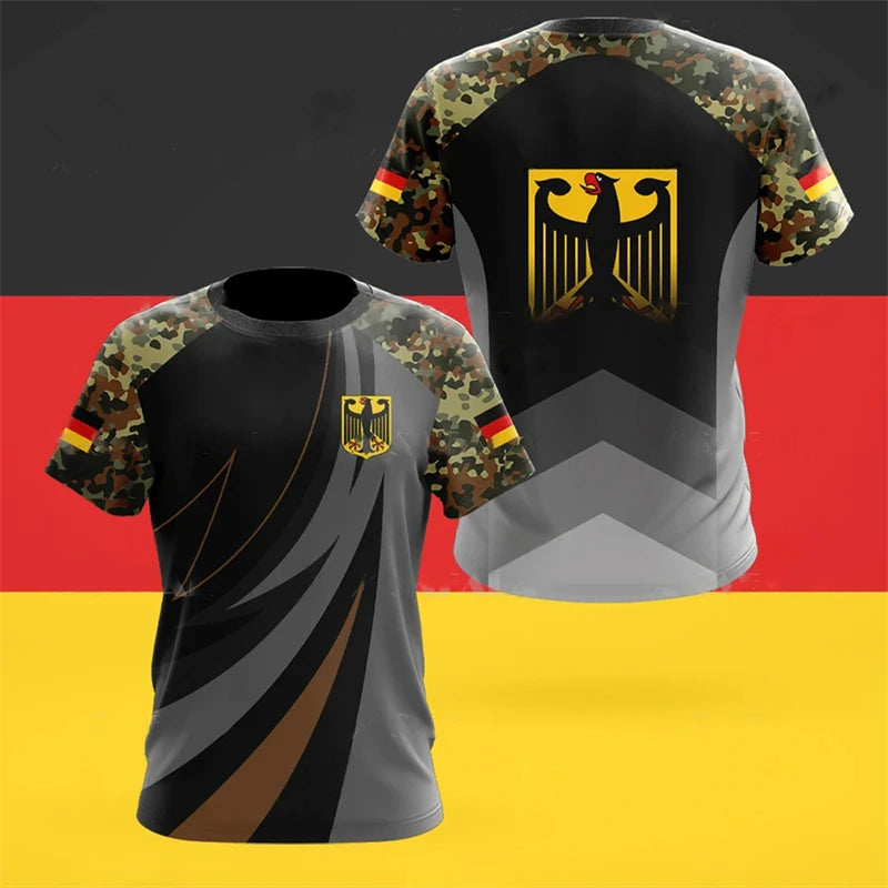 GERMANY T Shirt For Men German National Emblem Print T-shirts Ropa Hombre Summer O-neck Short-sleeved Tops Casual Unisex Tees