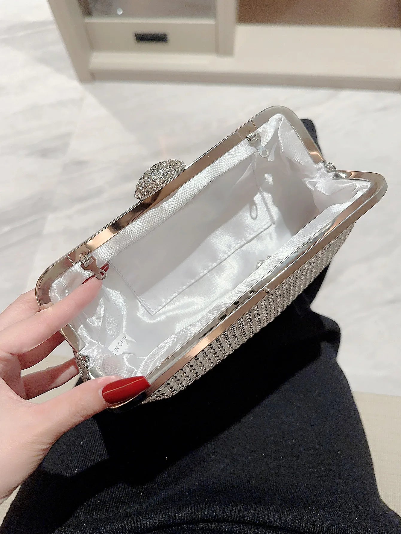 Women's Fashion Shiny Rhinestone Evening Bag Clutch Bag Party Bag Prom Bag Evening Bag Dress Bag Chain Bag