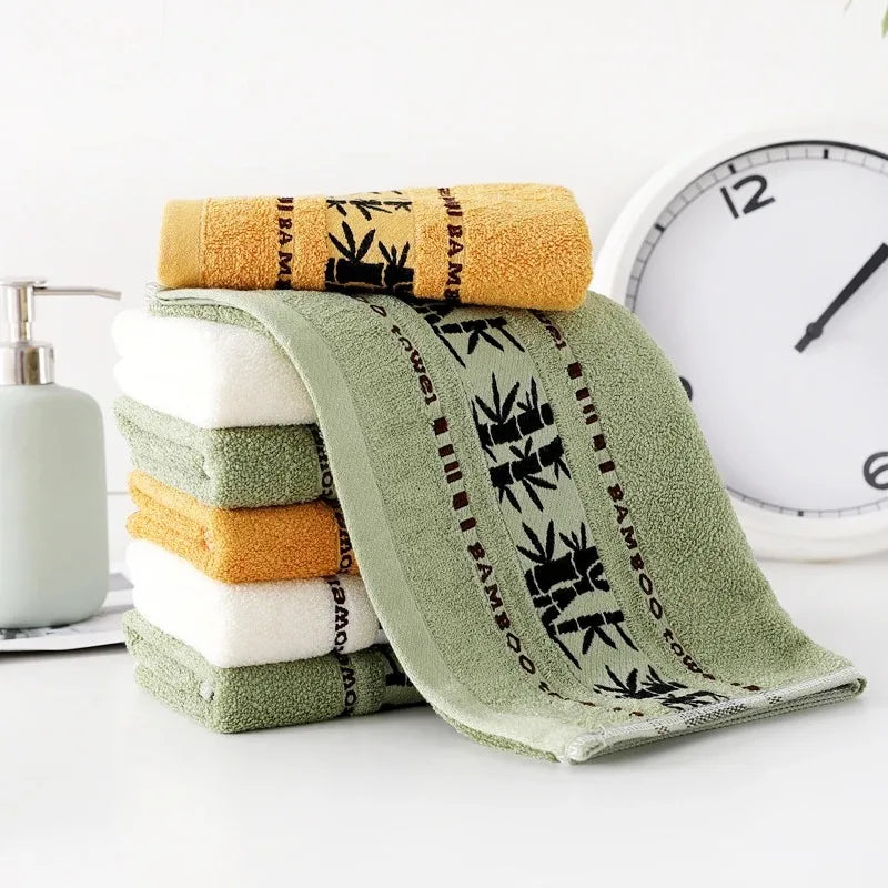 Set of 1 Bamboo Fiber Towels Sets Home Bath Towels Adults Face Towel Thick Absorbent Luxury Bathroom Towels