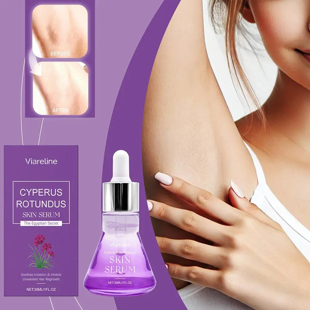Cyperus Rotundus Skin Serum Hair Growth Inhibitor Natural Soothing Moisturizing Shrinking Pores Body Hair Removal Essence Liquid