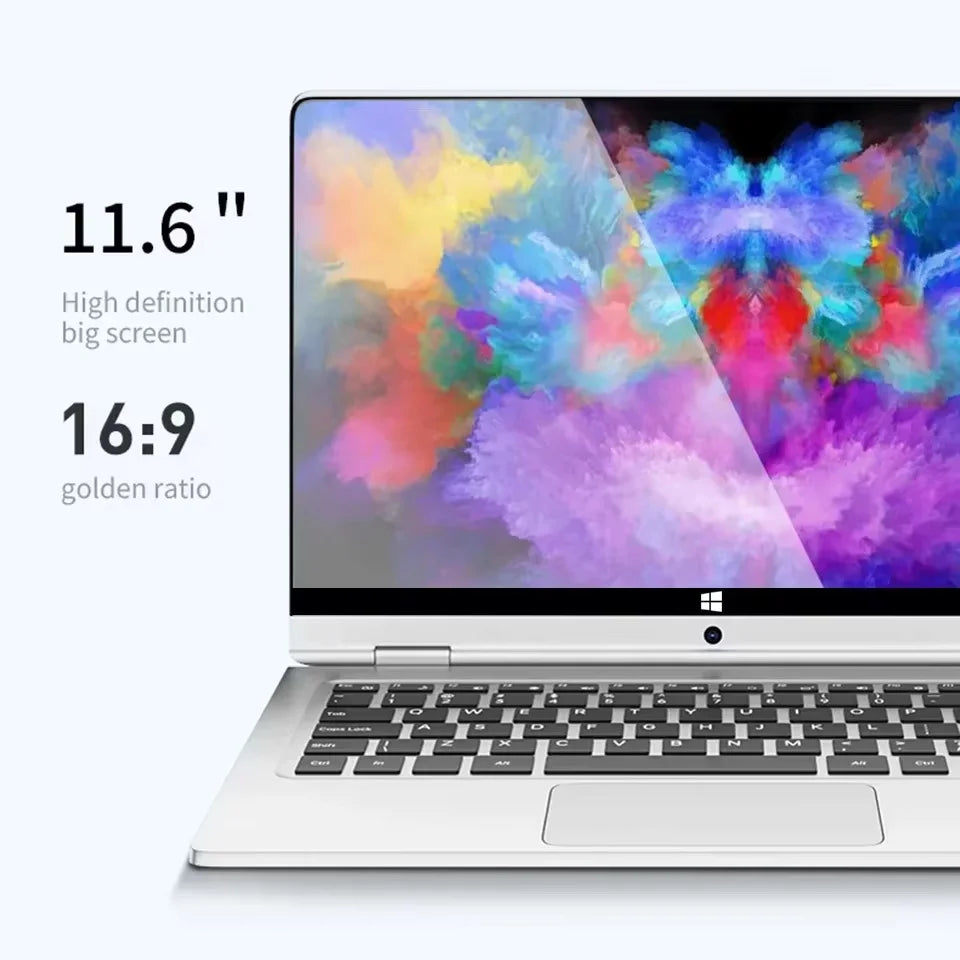 2 in 1 mini Laptop Computer Portable Touch Screen 11.6" Intel N4020 8GB 1/2TB Windows 11 Pro Office Learning Tablet PC Notebook