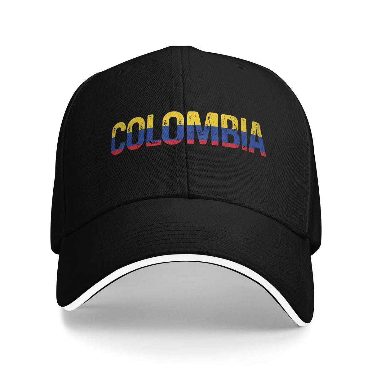 Summer Casual Baseball Cap Colombia Flag Fingerprint Outdoor Sport Trucker Hat For Unisex-Teens Hot Sale  Fashion Baseball Caps