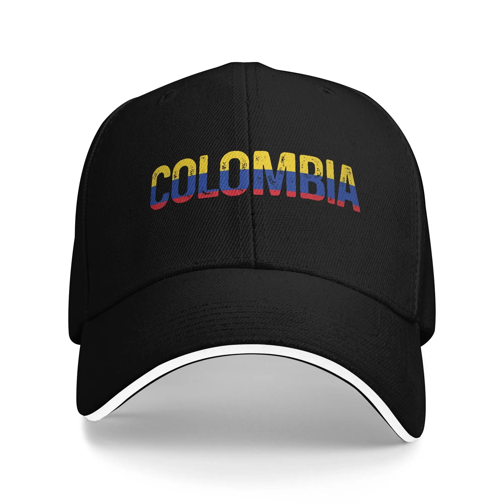 Summer Casual Baseball Cap Colombia Flag Fingerprint Outdoor Sport Trucker Hat For Unisex-Teens Hot Sale  Fashion Baseball Caps