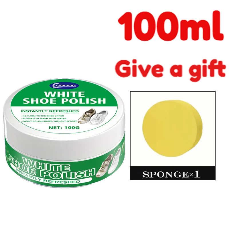 High-quality white shoe cleaner, a whitening and stain remover for synthetic leather, car interiors, and genuine/faux leather so