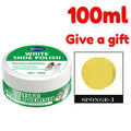 High-quality white shoe cleaner, a whitening and stain remover for synthetic leather, car interiors, and genuine/faux leather so
