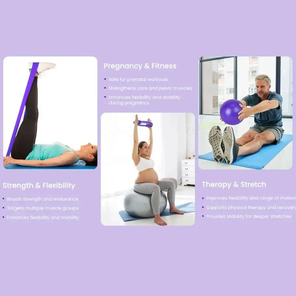 13Pcs/Set Portable Pilates Ball Set Body Shaping Professional Yoga Pilates Circle Improve Health Weight Loss