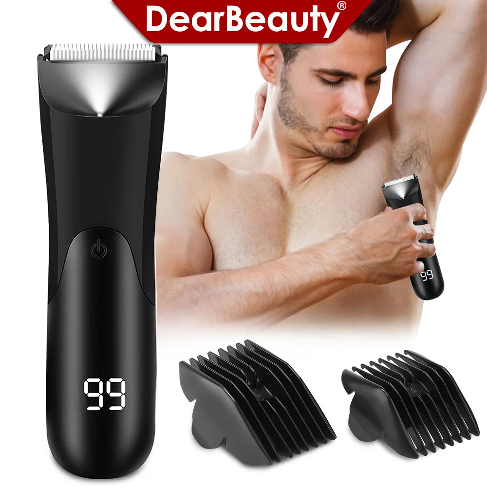Hair Cutting Machine Beard Trimmer Electric Shaver for Men Intimate Areas Hair Shaving Machine Safety Razor Clipper LED Light