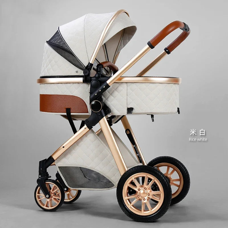 New 2 in 1 Baby Stroller High Landscape Carriage Light Newborn Pram Shock Proof Two Way  Kid Car Baby Comfort Cart 2024