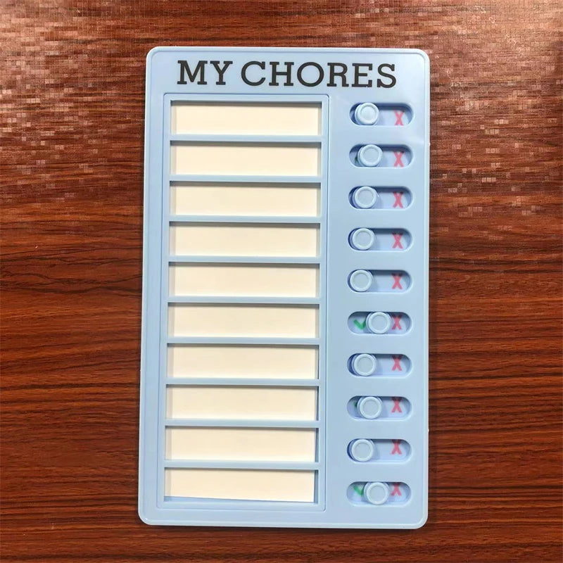 Reusable My Chores Checklist Task Board Daily Schedule Planner Memo Chore Chart Kid Responsibility Behavior Self Discipline Card