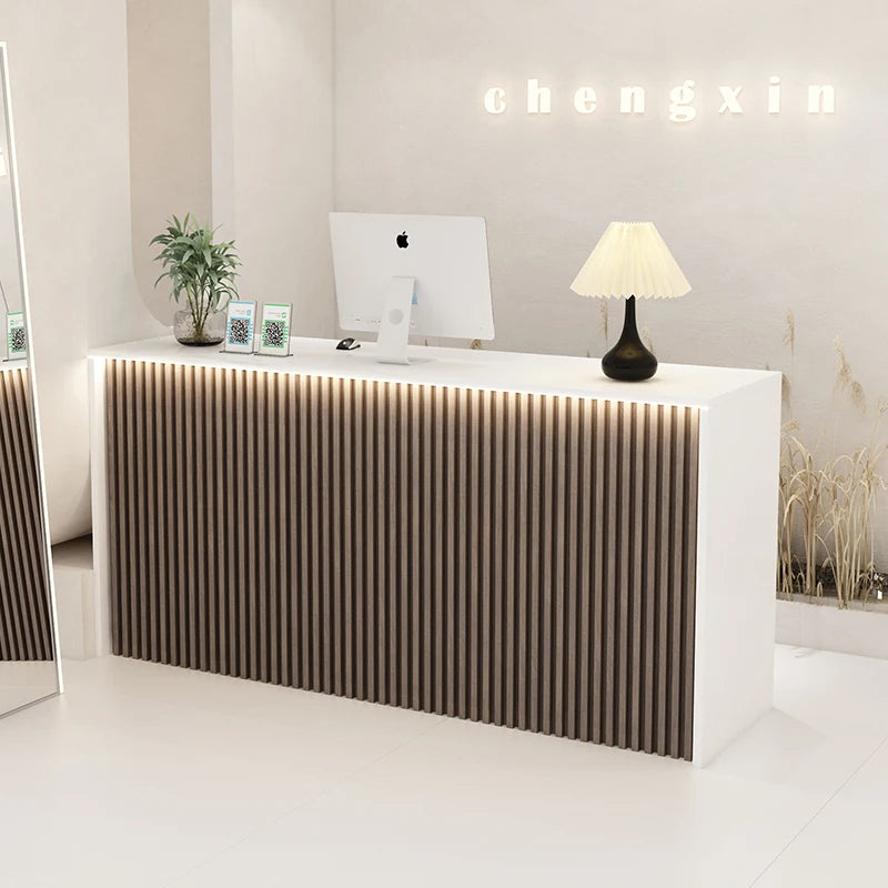 Aesthetic Storage Reception Desks Modern Beauty Office Hair Salon Reception Desk Counter Beauty Luxury Commercial Furniture