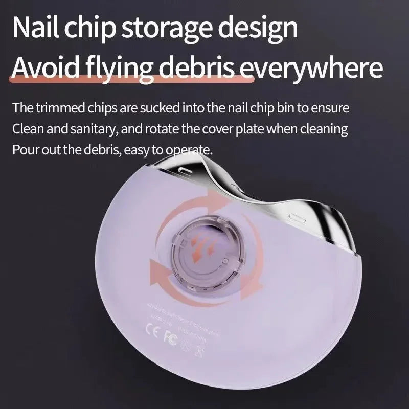 Electric Nail Clipper Rechargeable Nail Grinder 3 Speeds Easy Operation Low Noise Safe Great Nail Cutter Adult Kids Nursing Care