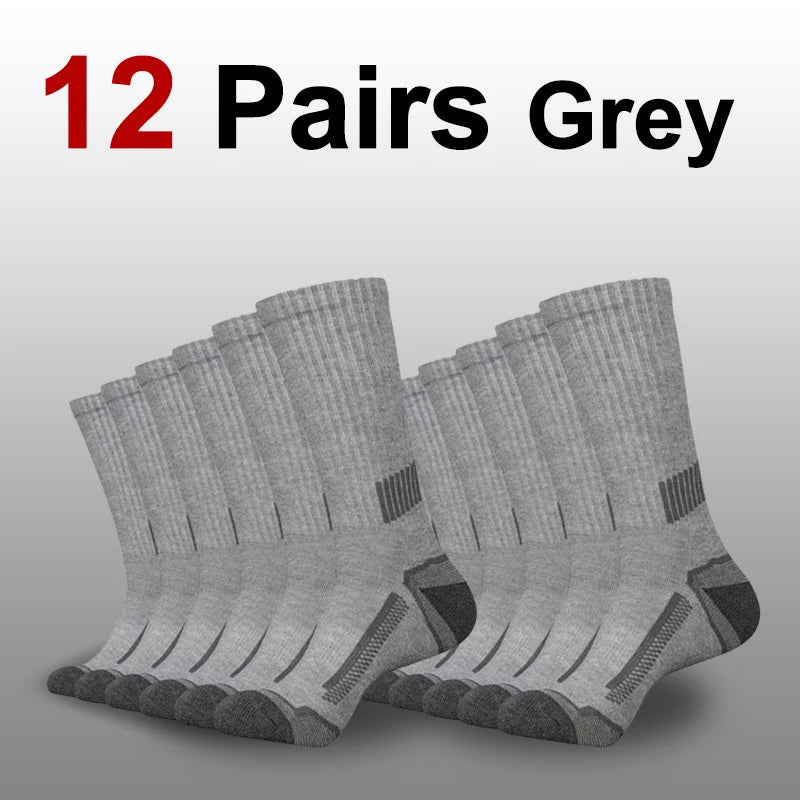6/12 Pairs Men Mid Tube Casual Basketball Socks Soft Comfortable Breathable Odor Proof Sweat Absorbing All Season Sports Socks