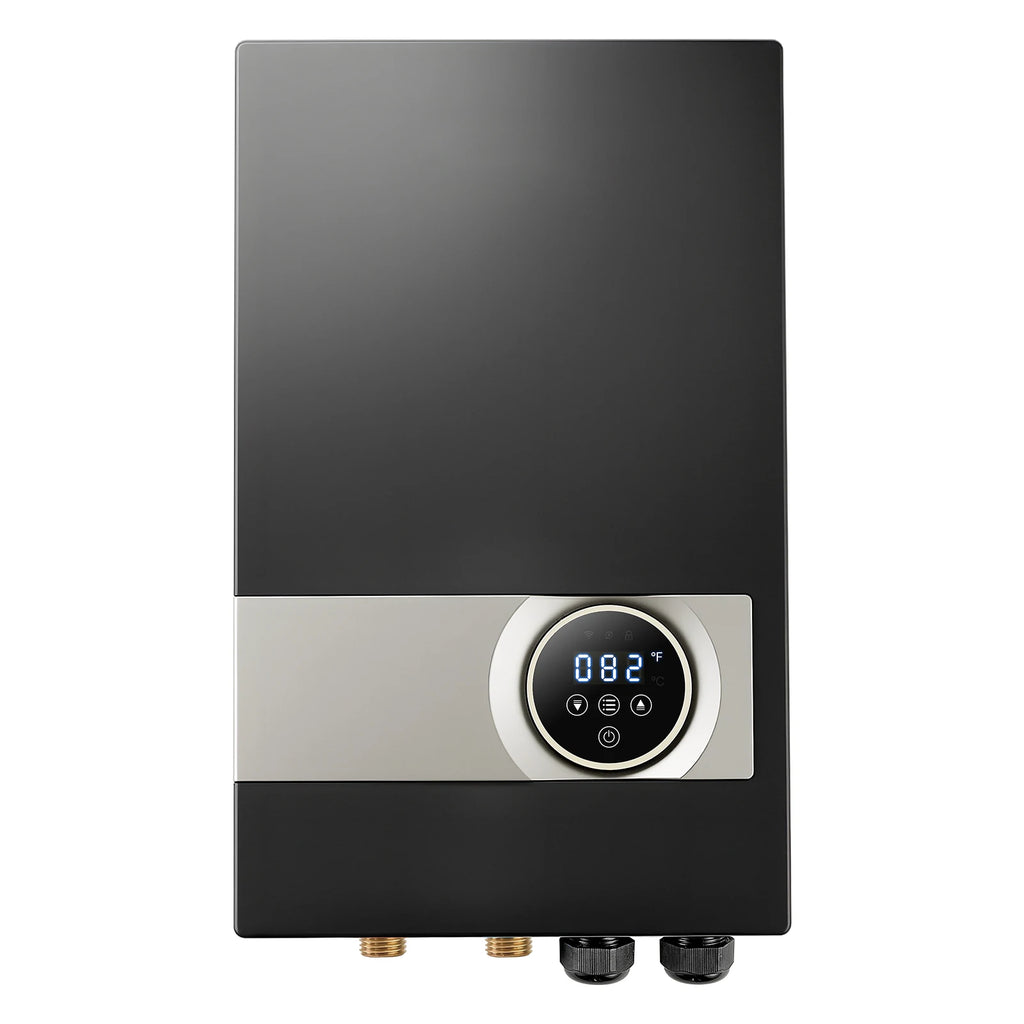 SucceBuy Tankless Electric Water Heater 27/36kW Instant Hot Water Heater Under Sink On Demand for Bathroom Child Security Lock
