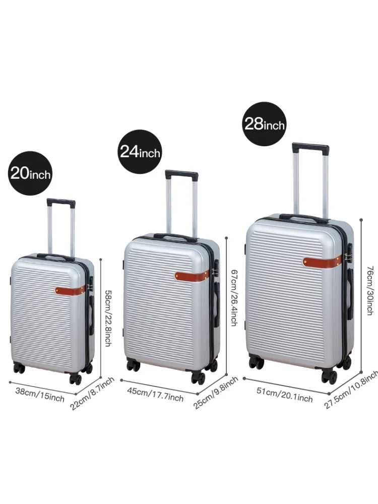 20-Inch 24-Inch And 28-Inch Luggage Trolleys With Silent Swivel Wheels Suitable For Both Men And Women And Can Be Checked In