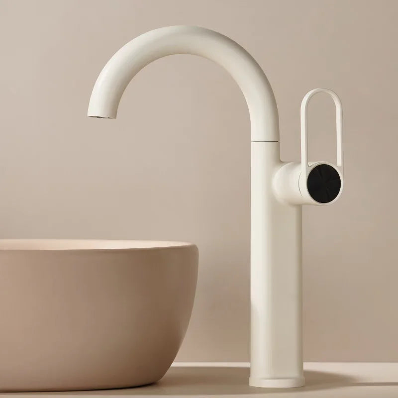 Swivel Spout Tall Washroom Faucet Mixer Torneiras De Cozinha Para Pia De Banheiro Household Brass Basin Bathroom Tap Hot Cold
