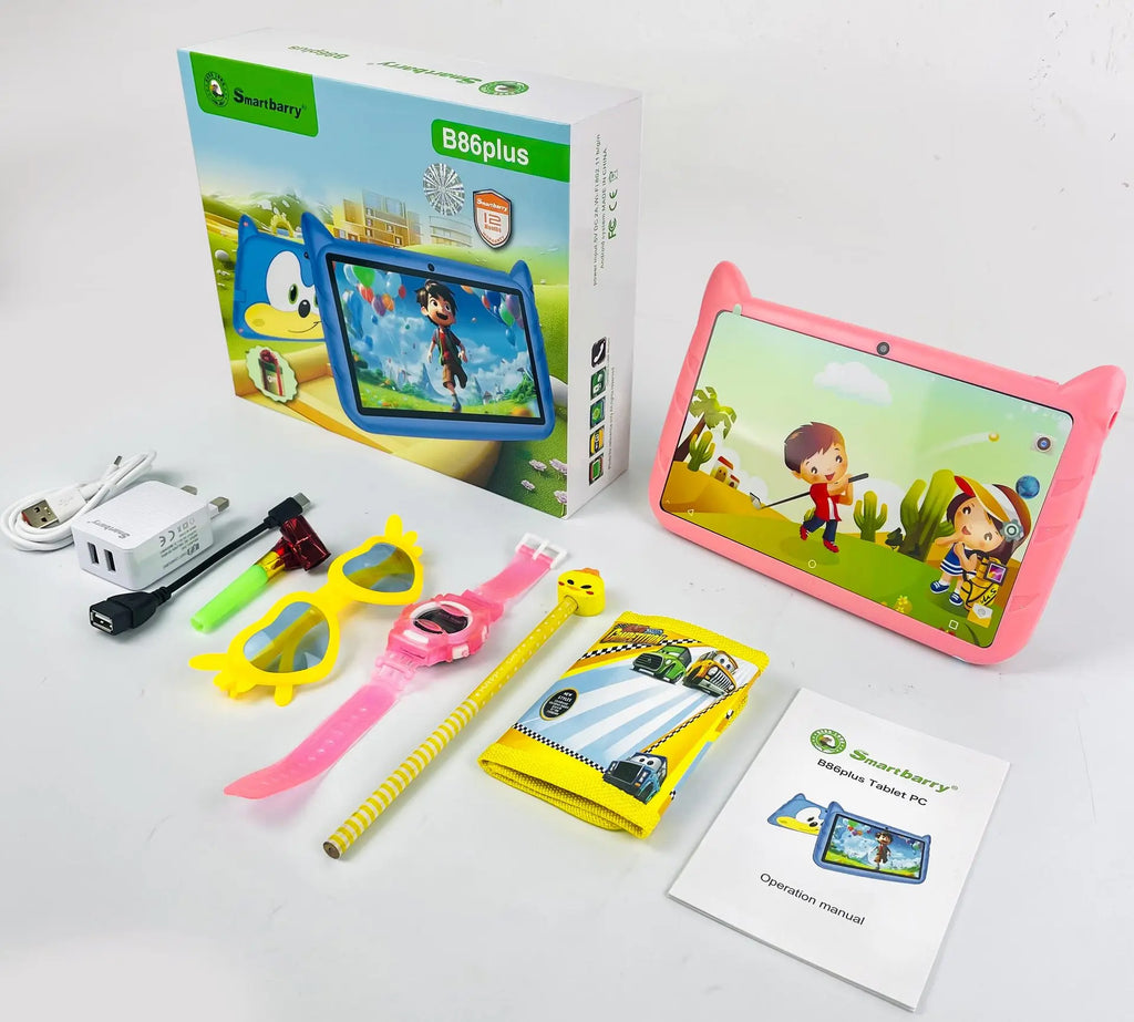 B86 7 Inch Kid Tablet Android 13, 4GB RAM 64GB ROM 1TB Expand,5G WiFi,4000MAH Battery,Dual Camera, Children's Gift Kids Software